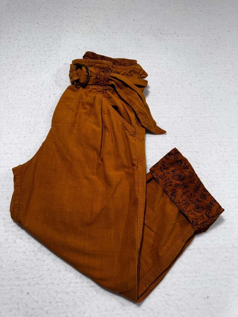 Anthropologie Paperbag Waist Pants Size XS Petite Brown